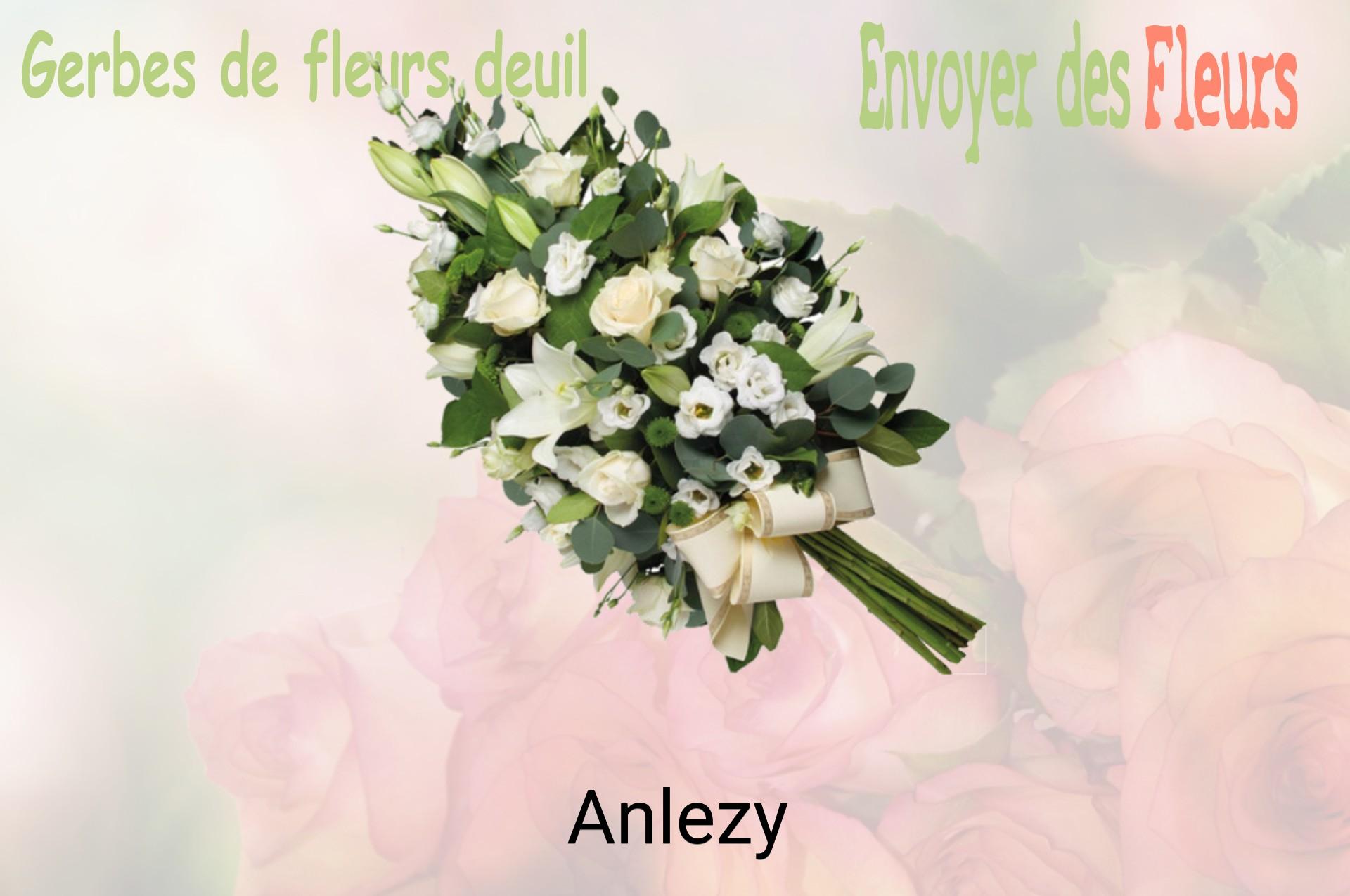 Gerbe de fleurs de deuil livrée à Anlezy